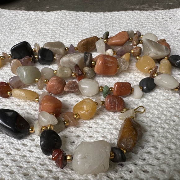 Natural mixed maxi stones necklace - Picture 3 of 7